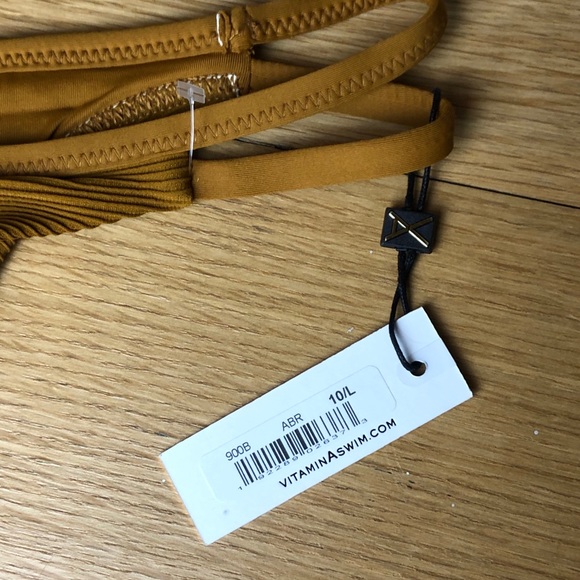 VITAMIN A Bonita Bio Ribbed Bikini Bottom Amber - Picture 4 of 6